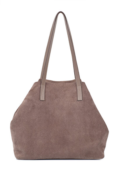 Ysmn Geantă de umăr/crossbody pentru femei din piele de căprioară autentică Y...