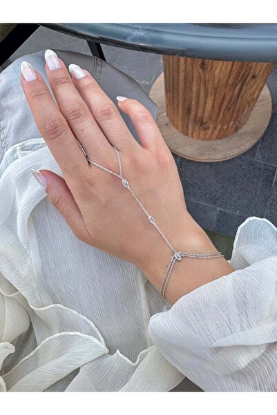 KİUSS Triple Drop Stone Silver Şahmeran
