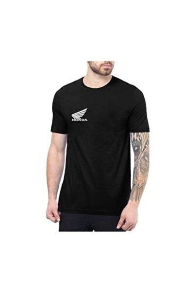 Motiker Honda Logo White Printed Tshirt Model 3