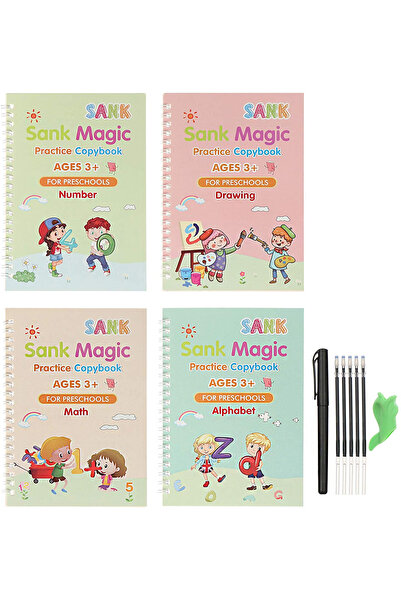 Simply Joy Set de rechizite școlare cu 4 caiete de lucru în limba engleză pen...