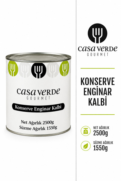 Casa Verde Gourmet Konserve Enginar Kalbi 2500 Gr.