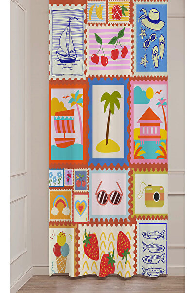 GREENDECOR Yaz Plaj Flamingo Palmiye Limon Karpuz Güneş Meyve Hello Summer De...