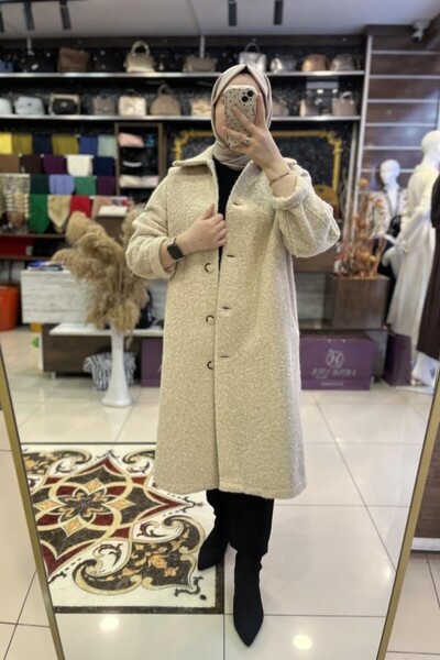 HÜMEYRA BUTİK Buttoned Melange Cashmere