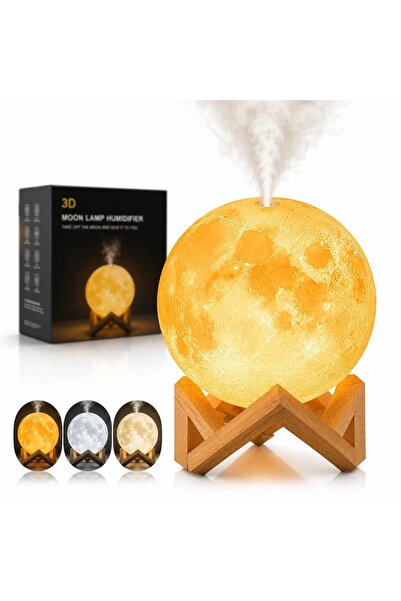 RXH Lampă LED 3D Lună cu Umidificator și Difuzor pentru Aromaterapie