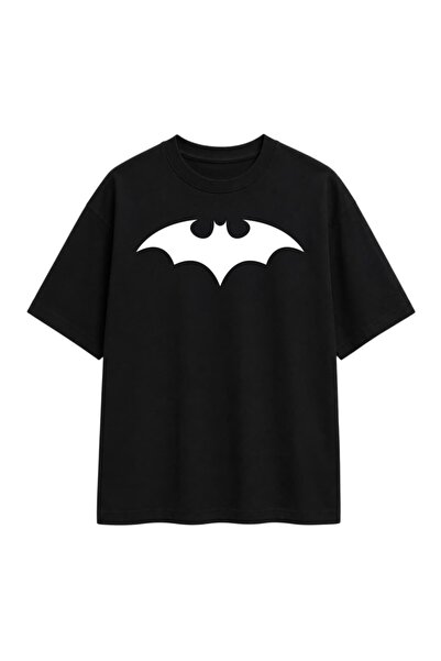 zaee Batman Logo Printed Oversize T-Shirt