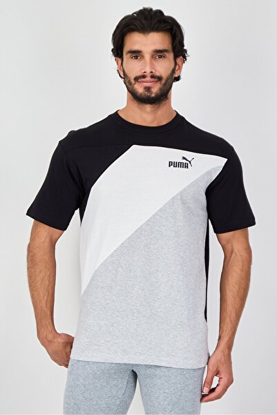 Puma تي شيرت بطبعة شعار Power Colorblock