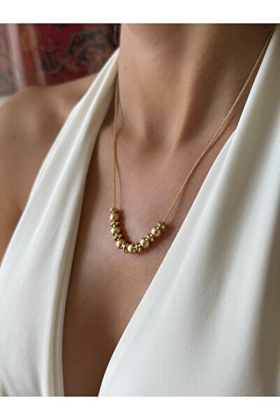 Generic Brand Xuping Gold Color Minimal Ball Detailed Necklace |   Elegant Da...