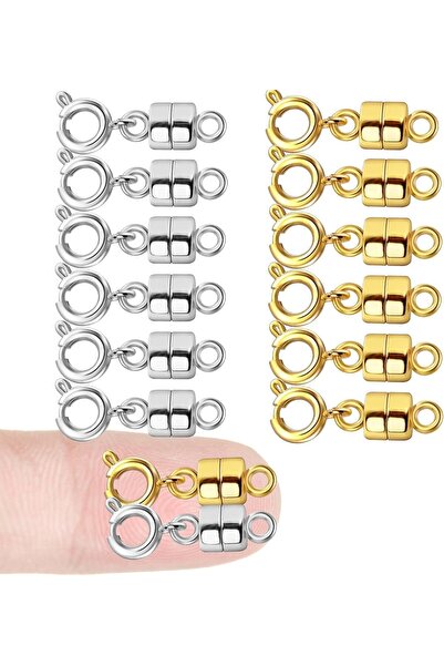 Arabest Magnetic Necklace Clasps,Closures,Gold and Silver Plated Jewelry Clas...