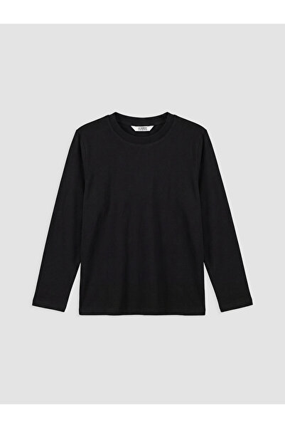 LC Waikiki Παιδικό μπλουζάκι LCW Kids Μαύρο Basic για αγόρια