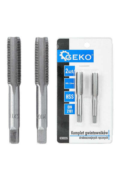 GEKO Set de tarozi pentru filetare manuală, M10 x 1.0 mm, 2 piese, G38335