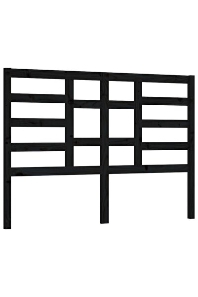 vidaxl Tăblie de pat, negru, 146x4x104 cm, lemn masiv de pin