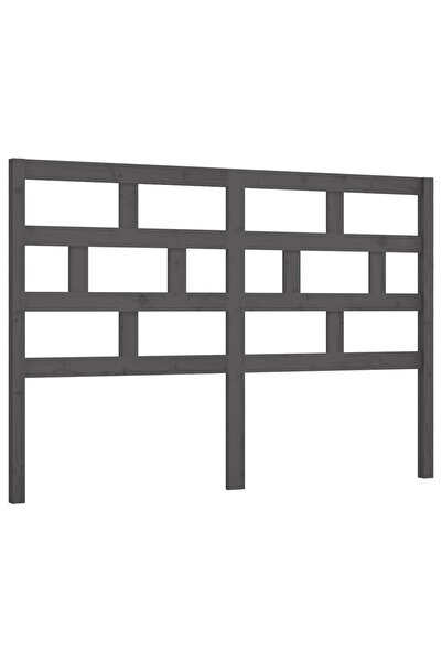 vidaxl Tăblie de pat, gri, 126x4x100 cm, lemn masiv de pin