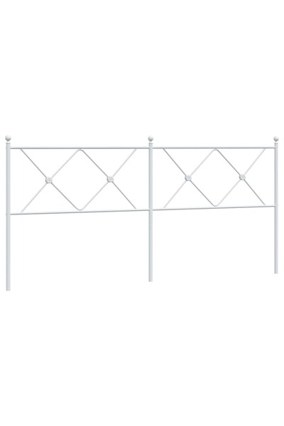vidaxl Tăblie de pat de schimb metalică, alb, 180 cm
