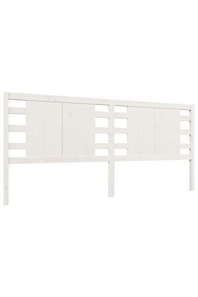 vidaxl Tăblie de pat, alb, 206x4x100 cm, lemn masiv de pin