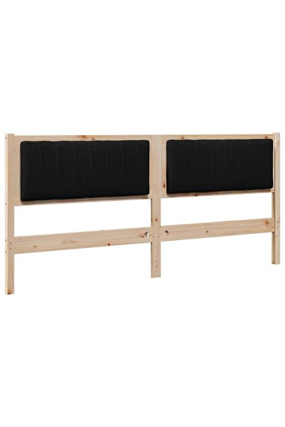 vidaxl Tăblie tapițată cu headboard Maro 180 cm Lemn de pin masiv