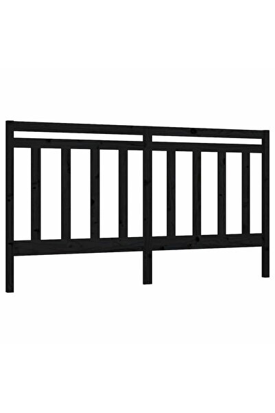 vidaxl Tăblie de pat, negru, 206x4x100 cm, lemn masiv de pin
