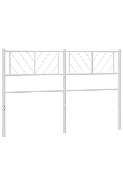 vidaxl Tăblie de pat de schimb metalică, alb, 135 cm