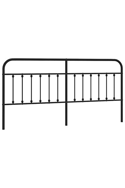 vidaxl Tăblie de pat de schimb metalică, negru, 200 cm
