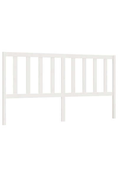 vidaxl Tăblie de pat, alb, 206x4x100 cm, lemn masiv de pin
