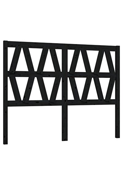 vidaxl Tăblie de pat, negru, 126x4x100 cm, lemn masiv de pin