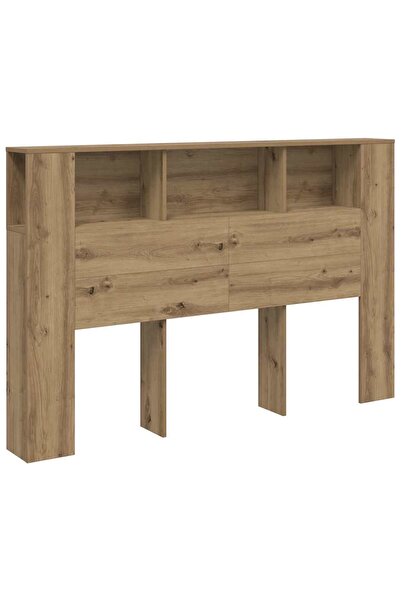 vidaxl Dulap cu tăblie de pat, stejar artizanal, 160x18,5x103,5 cm, lemn stra...