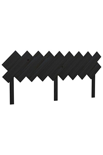 vidaxl Tăblie de pat, negru, 178x3x80,5 cm, lemn masiv de pin