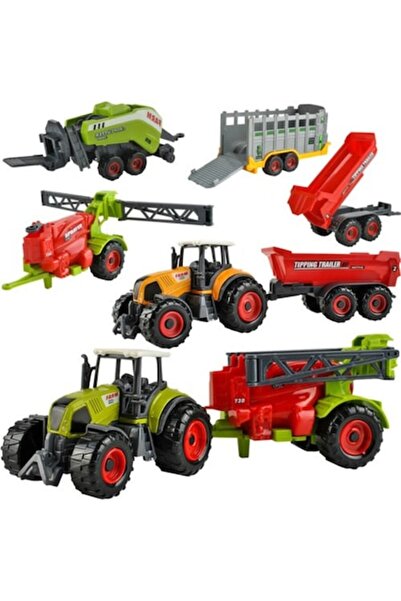 varioshop ®   Σετ Γεωργικών Μηχανημάτων για Παιδιά, 6 Ρεαλιστικά Οχήματα με Κ...
