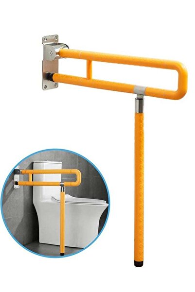 Arabest Toilet Safety Rails,24In Wall Mount Foldable Grab Bar,Non-Slip Stainl...