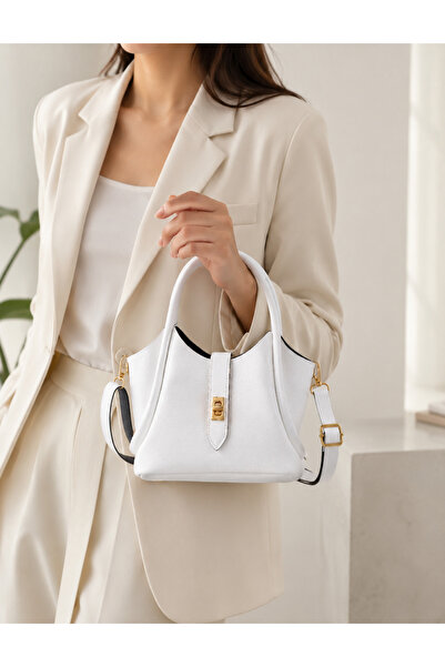 Rivina Lavin Women's Buckle Soft Textured Adjustable Strap Hand and Shoulder Bag