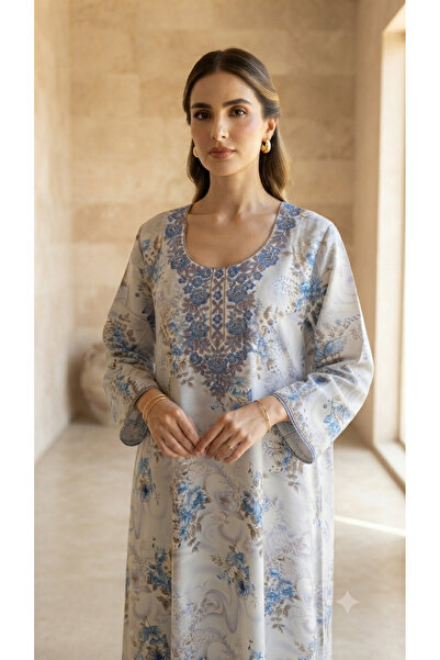 Maison Emarat Garden Embroidered Jalabiya – Luxury Floral Modest Maxi Dress