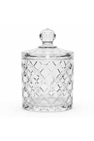 AKDC M.E.W Crystal Glass Candy Pot with Lid - 10.5×14.5 cm