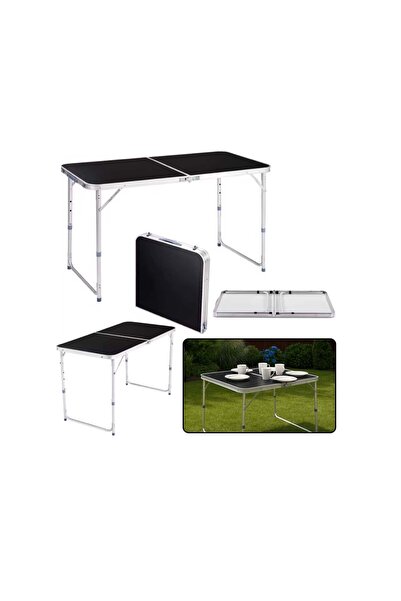 LEAN Masă de camping pliabilă cu cadru din aluminiu, 120 x 60 cm, 26602
