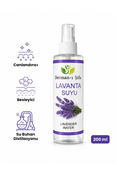 Derman-ı Şifa Lavanta suyu %100 Seyreltilmemiş, Doğal Lavanta suyu 200 ml