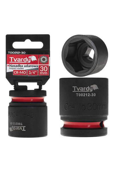 Tvardy Cheie tubulară de impact cu 6 puncte 3/4 ", 30 mm, Cr-Mo, T00212-30