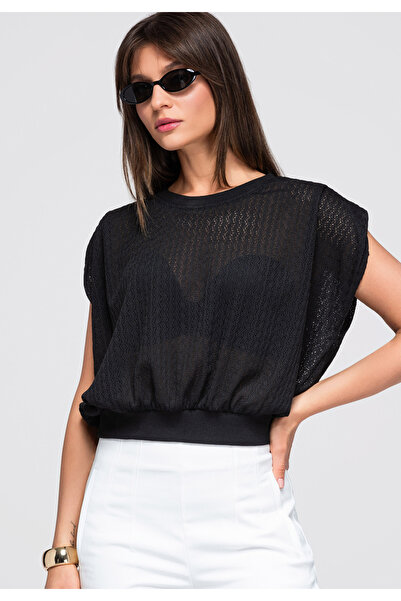 OMBRE Bluză de damă, croială scurtă, croială lejeră OW-TS-E0045