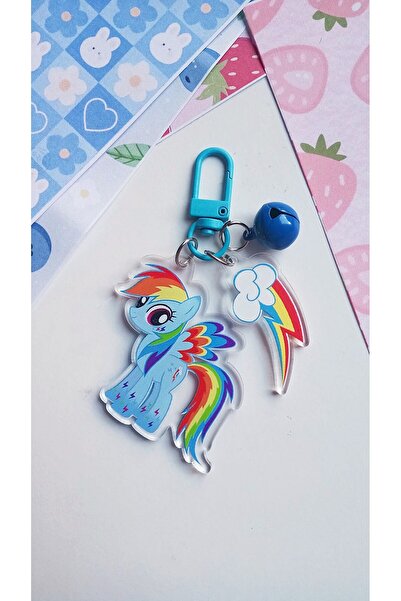 Atölye Moonlit My Little Pony Rainbow Dash Akrilik Anahtarlık Çanta Süsü