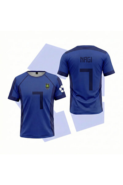 OPPPSSS Anime Blue Lock Mavi NAGI 7 Unisex Forma Unisex T-shirt