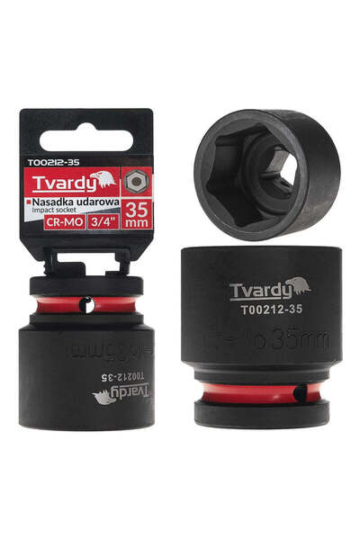 Tvardy Cheie tubulară de impact cu 6 puncte 3/4 ", 35 mm, Cr-Mo, T 00212-35