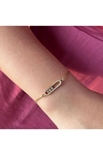 Haziran Accessory, Ataç Messika and Manifest Model Steel Women's Bracelet wit...