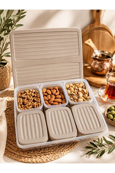 BERMİRA Home Collection 7 Parça Kahvaltılık Saklama Kabı Yemek Kabı Çerezlik