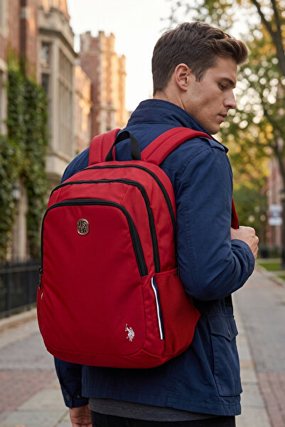 U.S. Polo Assn. حقيبة ظهر مدرسية للجنسين من يو إس بولو أسن PLCAN 24050، مناسب...