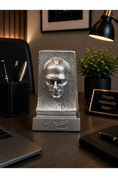 BUBUHOMEDECOR Atatürk İmzalı Dekoratif Masa Objesi