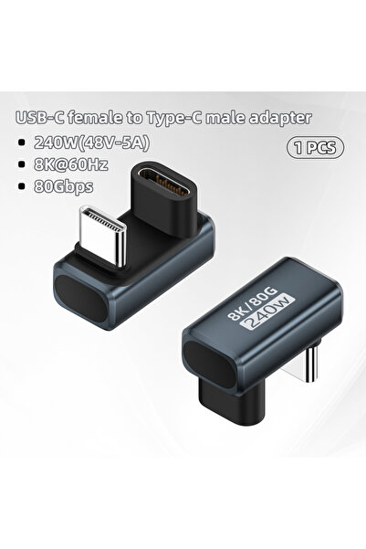 Choice 240W-GM-UX-LS U Shape PD240W USB C Adapter 8K@60Hz 80Gbps 180 Degree U...