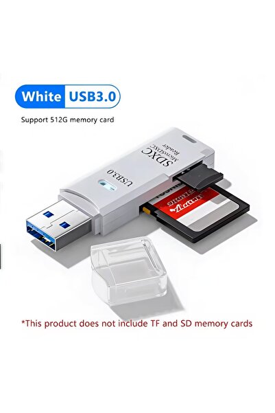 choice2 white3.0 1Pcs 2 in 1 USB 3.0 Card Reader Micro TF sd card Reader usb ...