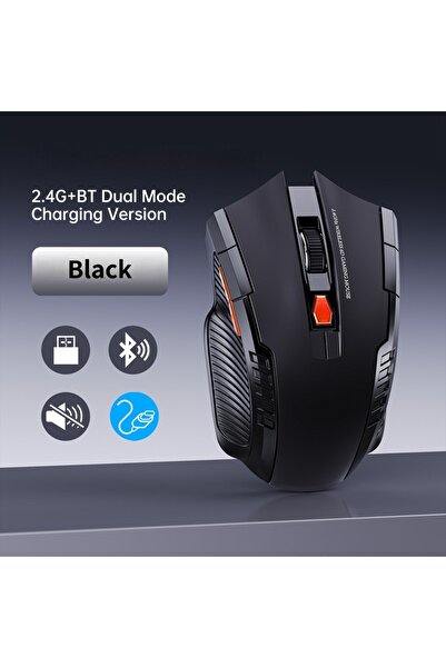 Choice12 Recharge Black NexusClick Wireless Optoelectronic Mouse,1600DPI 6 Si...