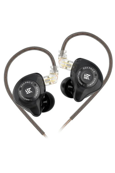 Choice5 Black NO MIC KZ EDX PRO X Dynamic Drive Earphone HIFI Bass Earbud DJ ...
