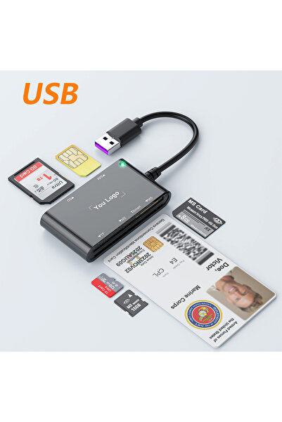 Choice USB 6 IN 1 Smart Multi-function Card Reader USB/Type C to Smart/MS/M2/...