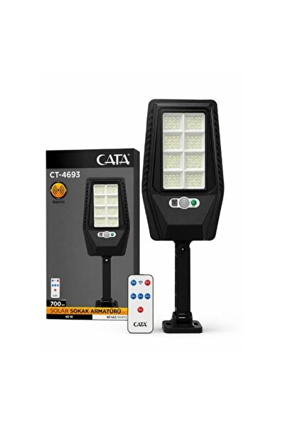 Cata Ct-4693 Solar Şarjlı Sensörlü Sokak Armatürü
