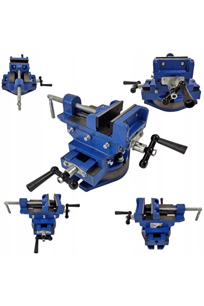 SilverTools Mandrină rotativă de 100 mm, cu două axe, pentru mașină de găurit...