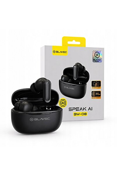 Blavec Căști TWS BW-08 traducător AI negre în timp real pentru Motorola Moto G67